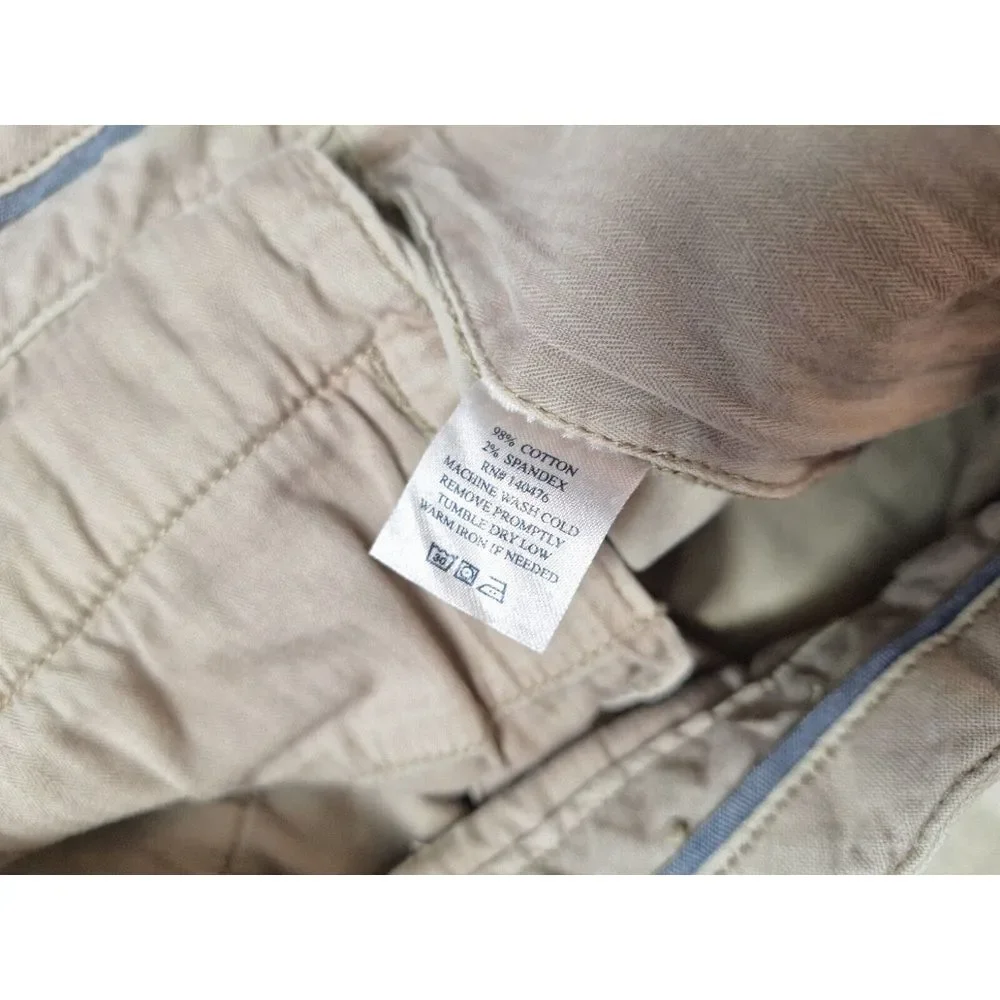 FAHERTY All-Day Shorts Mens Sz 31 Beige Stretch Chino 9